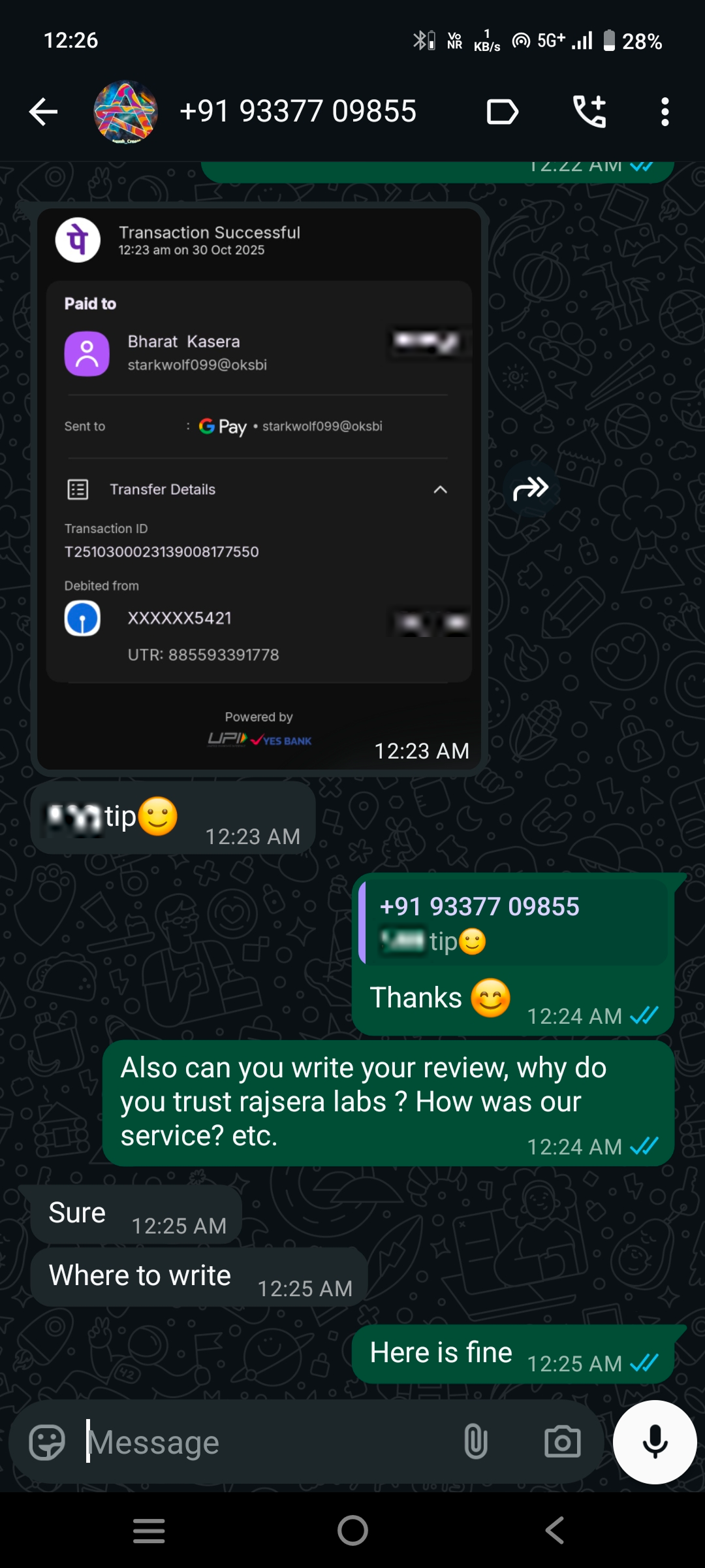 Client testimonial 1